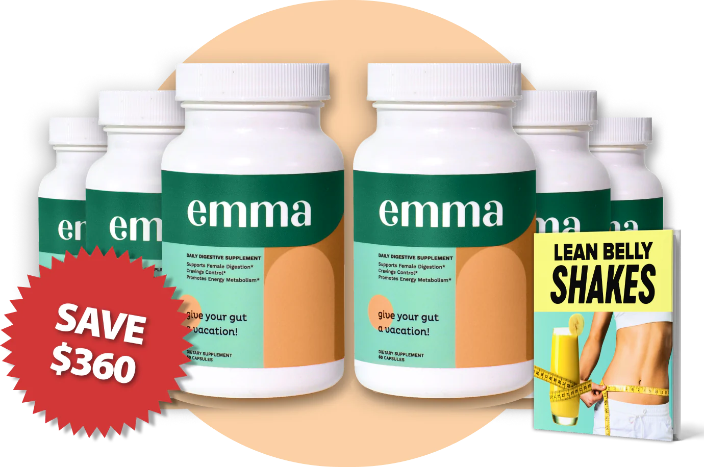Emma Supplement GUT SUPERHERO – 6 Bottle Pack Best Value