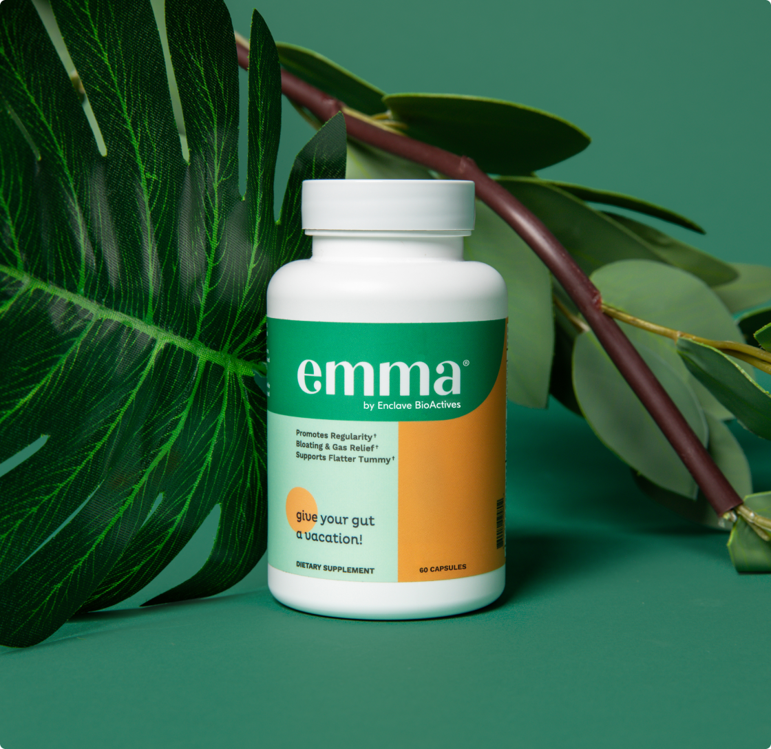 Emma Supplement official supplement bottle – natural digestive relief